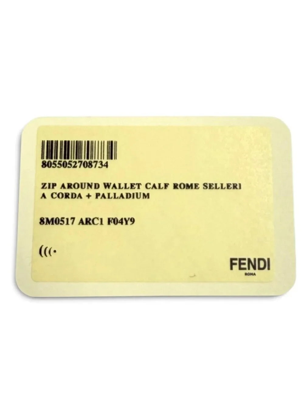 Fendi Dove Gray Logo Selleria Peekaboo Zip Around Leather Wallet